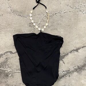 Black Halter bodysuit forever 21